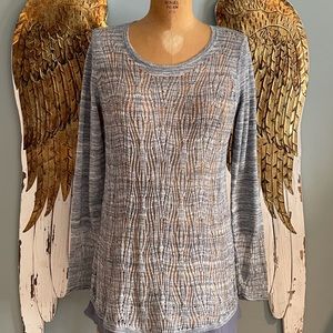 Blue Knit Pullover Sweater